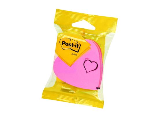 Post-It Heart Neon Pink 75 Sheets