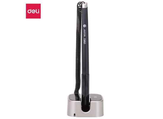 Deli 6797 Daily Desk Gel Ink Pen with Stand 0.7 mm - Black