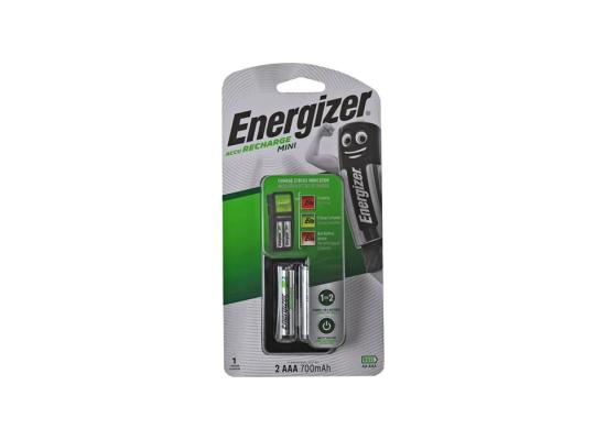 Energizer Accu Recharger Mini AA/AAA battery Charger with 2x AAA  (700 mAH ) NiMH Rechargeable Batteries