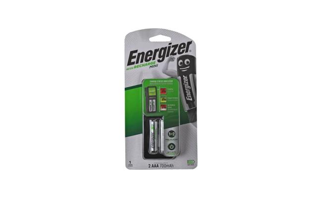 Energizer Accu Recharger Mini AA/AAA battery Charger with 2x AAA  (700 mAH ) NiMH Rechargeable Batteries