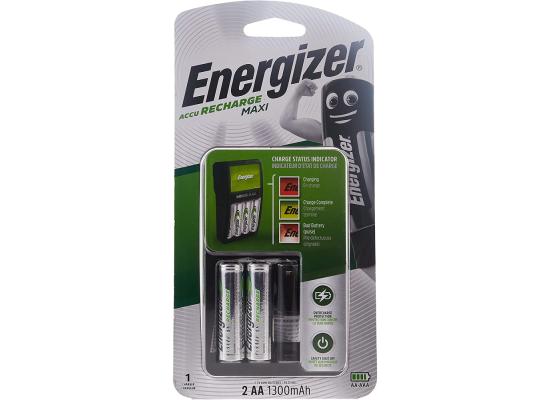 Energizer Accu Recharger Maxi AA/AAA batteries Charger with 2x AA (1300 mAH ) NiMH Rechargeable Batteries