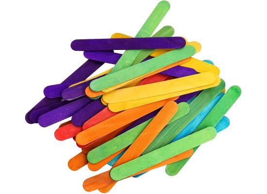 Ice Cream Stick Wooden - Colored Pack of 50