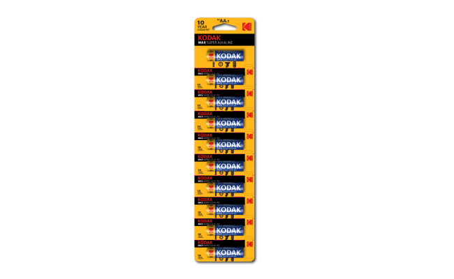Kodak Max Alkaline AA Batteries Pack Of 10