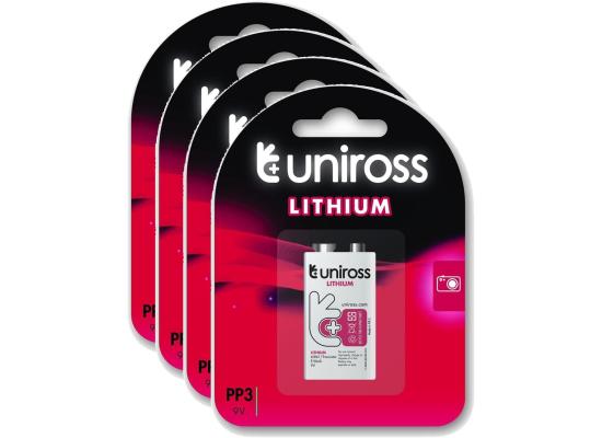 Uniross 9V Lithium Battery Pack of 1
