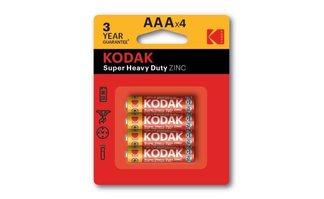 Kodak AAA Extra Heavy Duty Batteries Pack Of 4