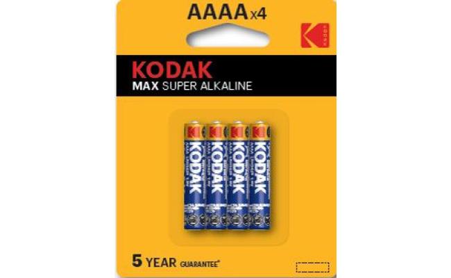 Kodak Max Alkaline AAAA Batteries Pack Of 4