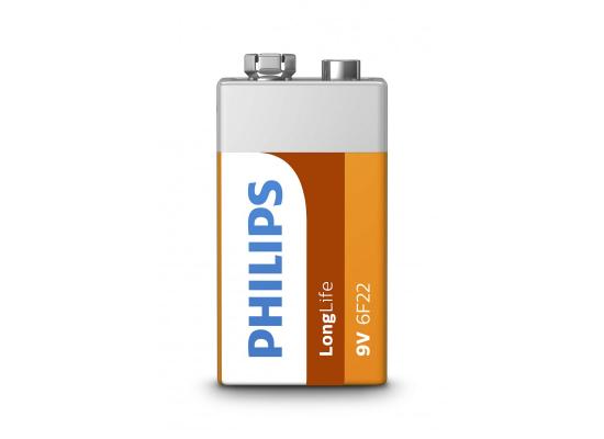 Philips LongLife Zinc Batteries 9V - Pack of 1