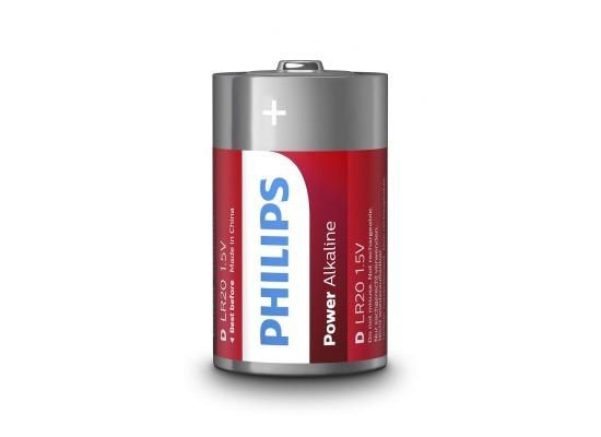 Philips Power Alkaline Batteries D - Pack of 2
