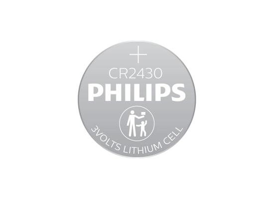 Philips Lithium Cell Button Batteries CR2430 - Pack of 5