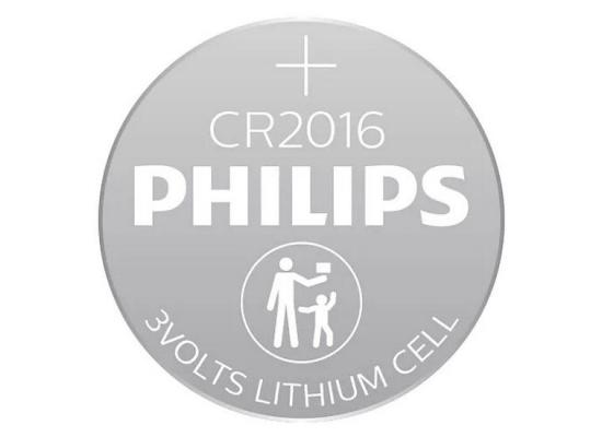 Philips Lithium Cell Button Batteries CR2016 - Pack of 5