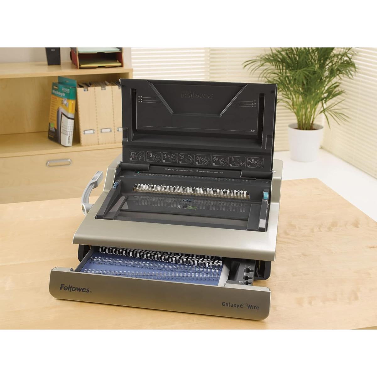 Fellowes Galaxy-E Electric Wire Binding Machine w/ Starter Kit