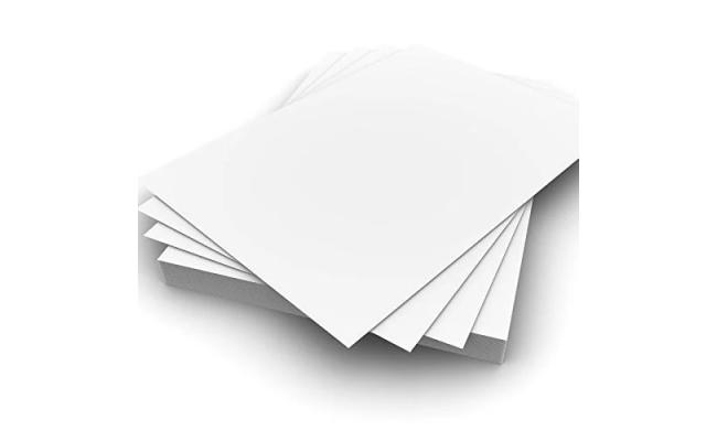 Carton A4 Bristol White pack of 100 sheets