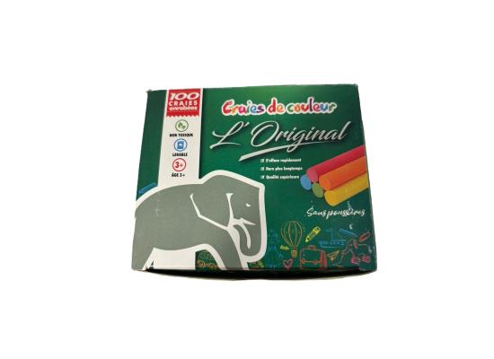 Colored Chalk pack of 100,  5 Colors 