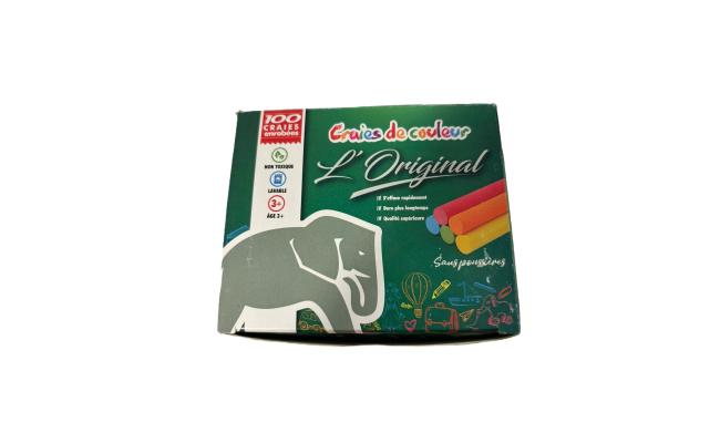 Colored Chalk pack of 100,  5 Colors