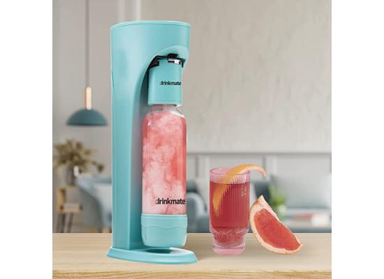 DrinkMate Sparkling Water and Soda Machine With CO2 Cylinder (Arctic Blue)