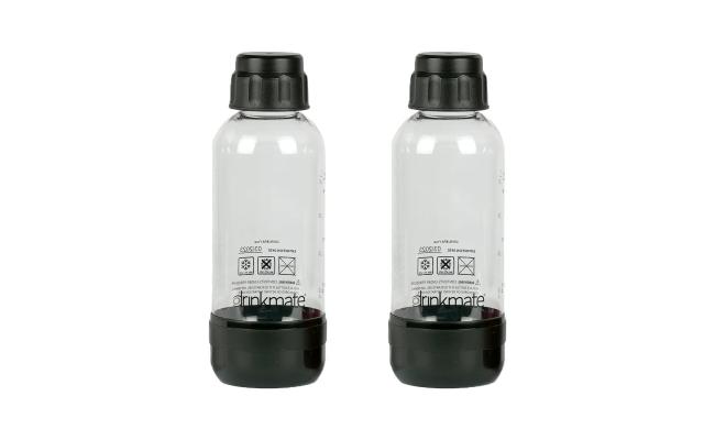 DrinkMate PET Bottles 1L Black, Twin Pack (2)