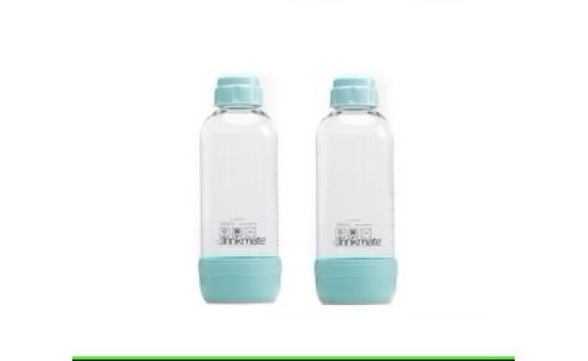DrinkMate PET Bottles 1L Arctic Blue, Twin Pack (2)