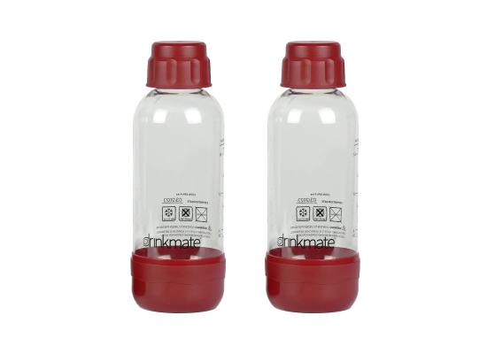 DrinkMate PET Bottles 1L Red, Twin Pack (2)