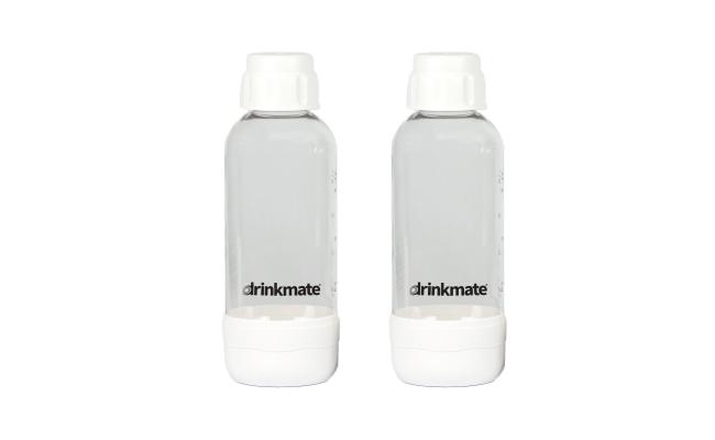DrinkMate PET Bottles 1L White, Twin Pack (2)