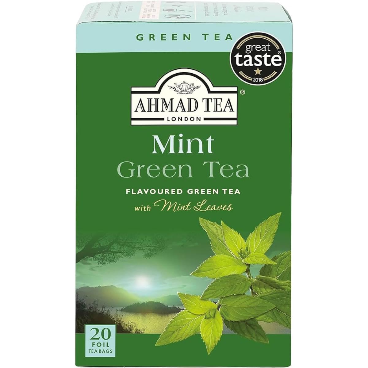 Ahmad Tea Green Tea With Mint, Pack of 25