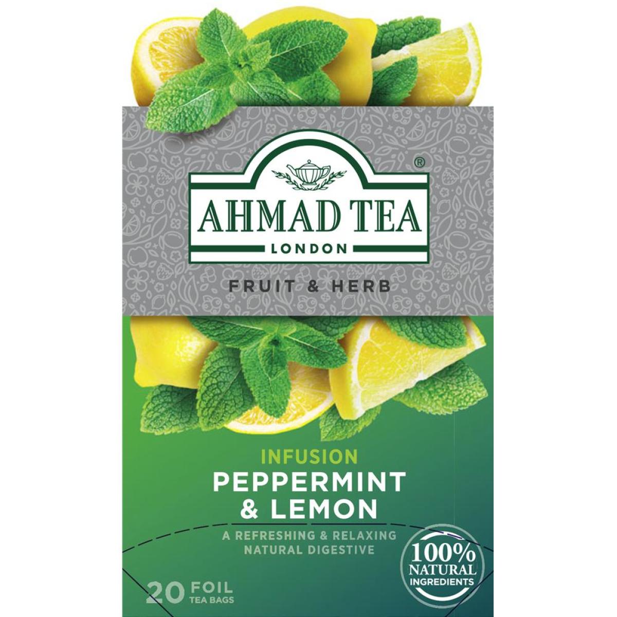 Ahmad Tea Peppermint & Lemon, Pack of 20