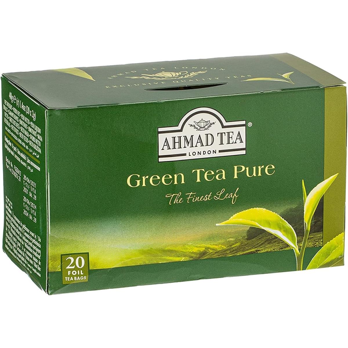 Ahmad Tea Green Tea Pure, Pack of 20