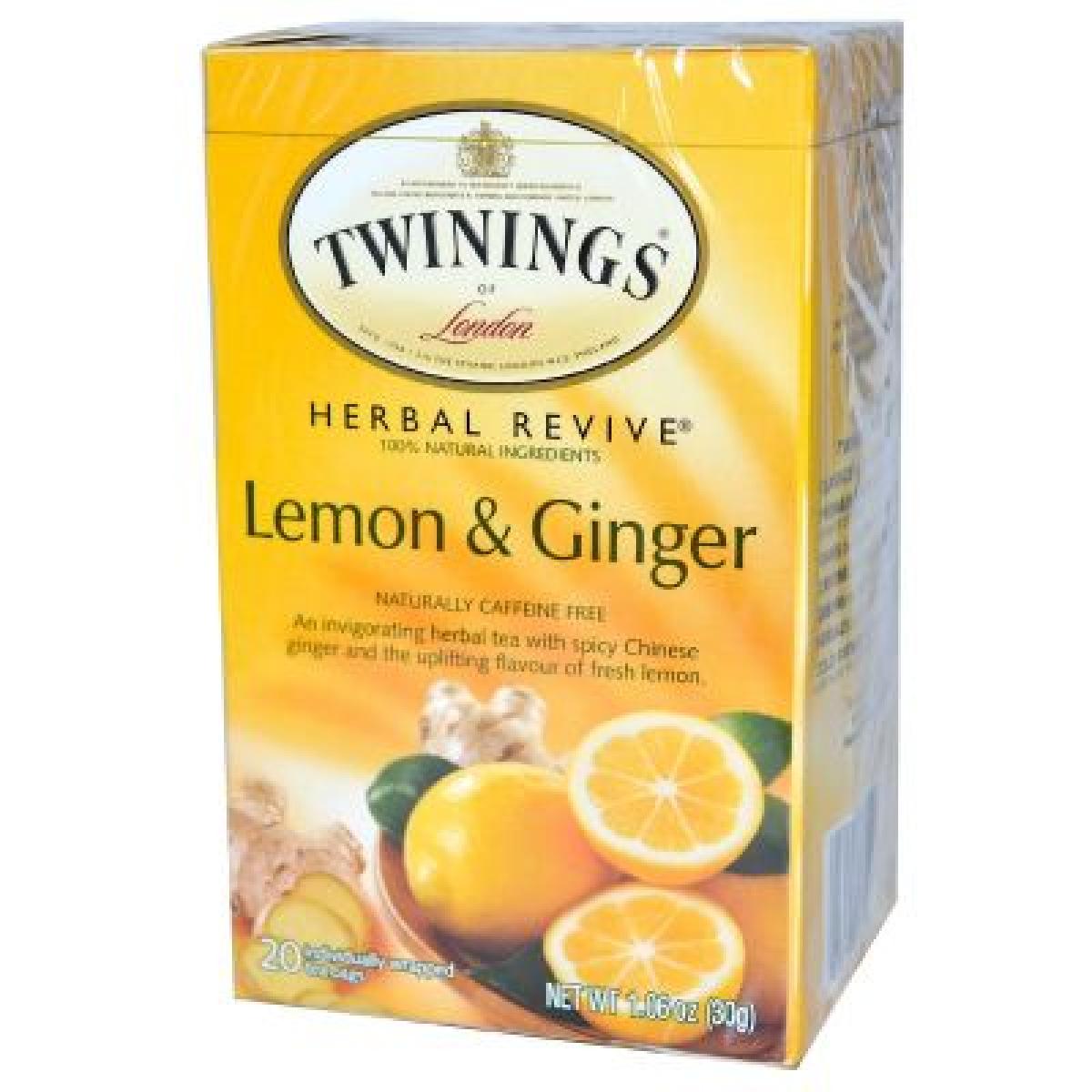 Twinings Lemon And Ginger Tea, 20 Bags | 0198 | Mkateb.com