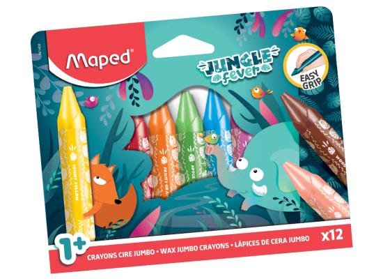 Maped  Wax crayons Jungle Fever Jumbo 12