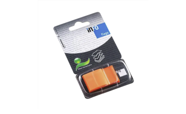 Info Flags Sticky Notes Transparent Orange