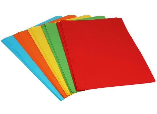 A4 Color Paper, 80g, 10 Colors Pack of 100 Sheets