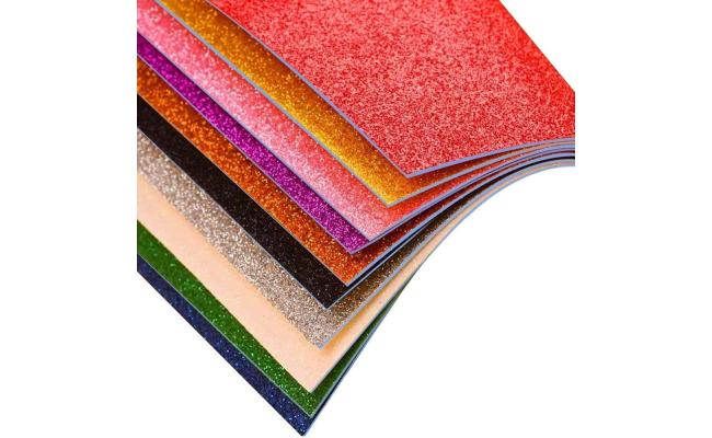 Glitter Foam Sheets A4, Multi colors Pack of 10