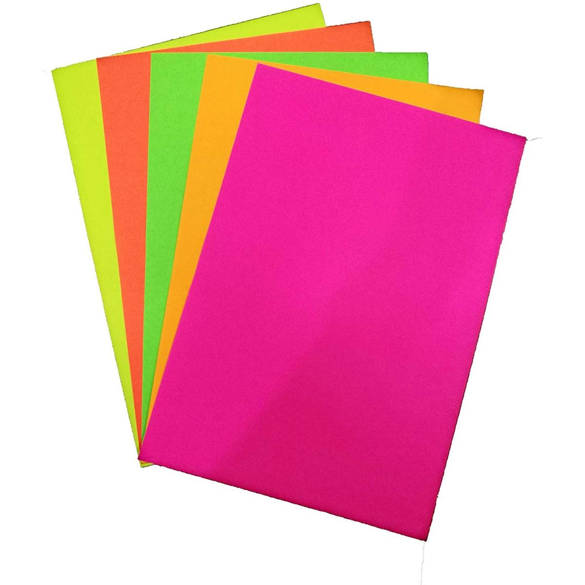 A4 Neon Color Carton, 4 Colors Pack of 100 Sheets