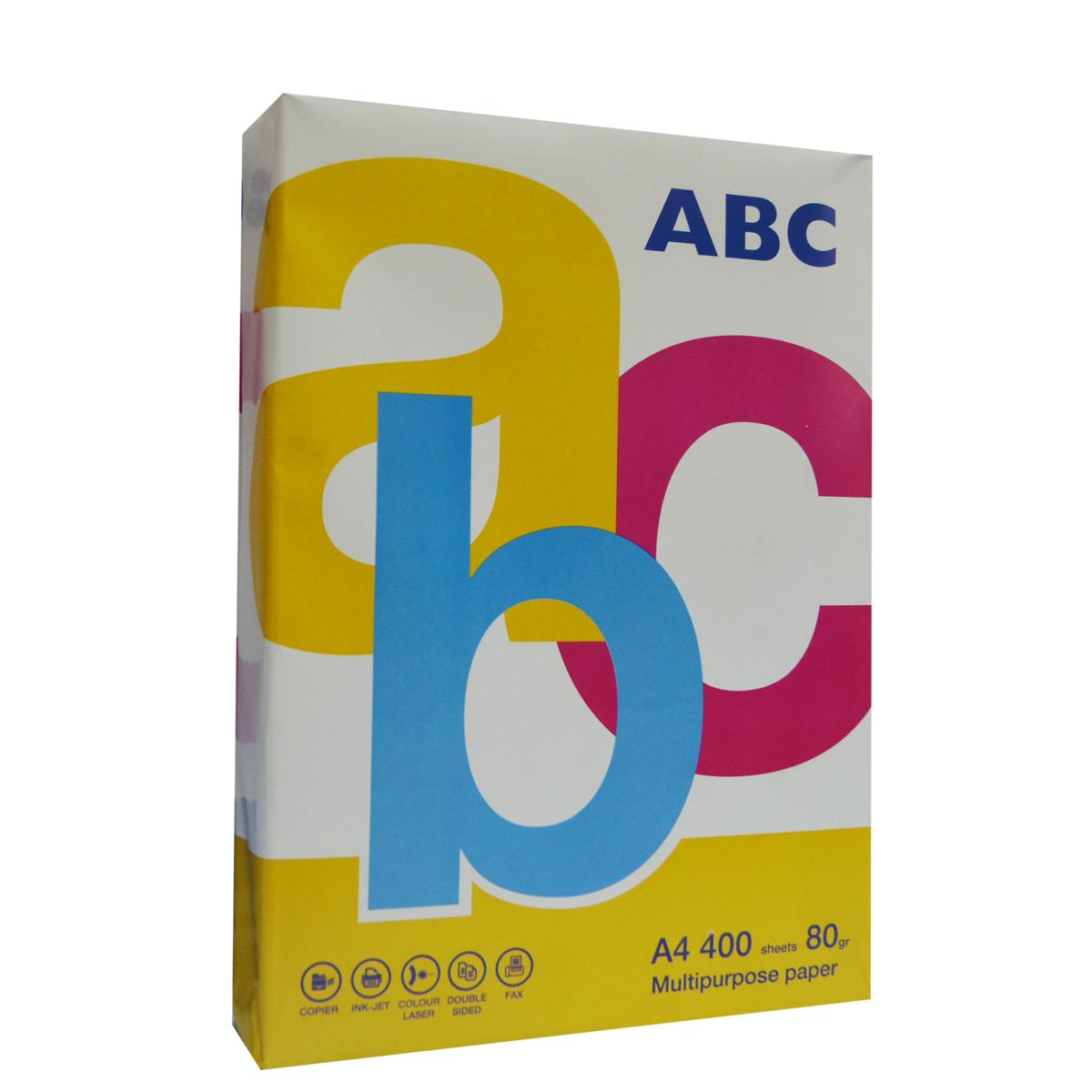 ABC Copy Paper A4  80gm, Pack of 400 sheets