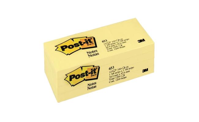 Post-It Notes Yellow 12 Pads