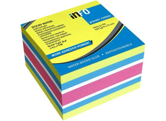 Info Sticky Note 3*3 Pack Of 4 Colors