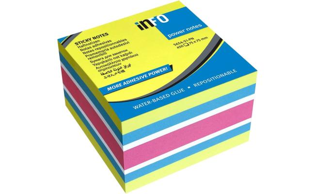 Info Sticky Note 3*3 Pack Of 4 Colors