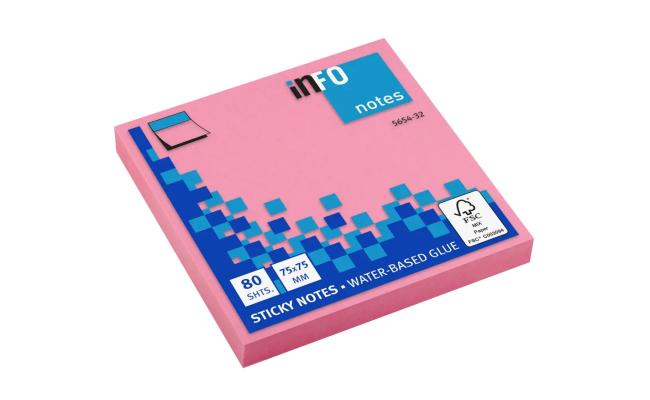 Info Sticky Notes 3*3 Pink