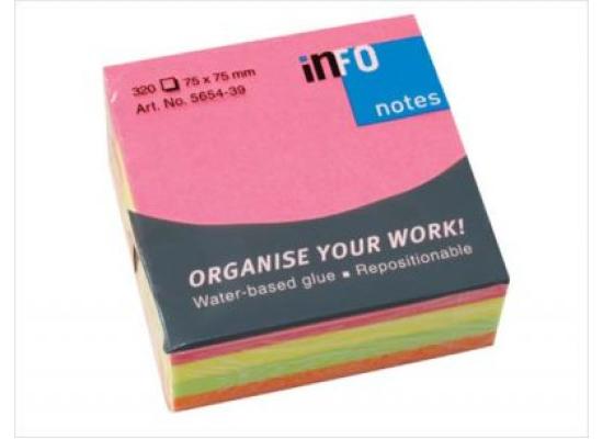 INFO Color Sticky Notes ,7.5 X 7.5 Cm