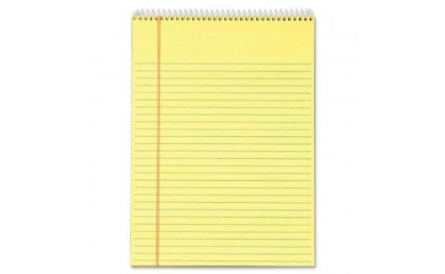 A5 Wire bound Writing Pad Yellow