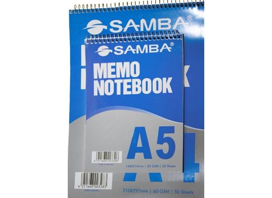 Samba Wirebound A5 50 Sheets - Pack Of 10