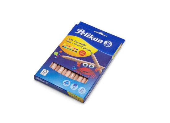 Pelikan Thick Coloured Pencils Pack of 12 