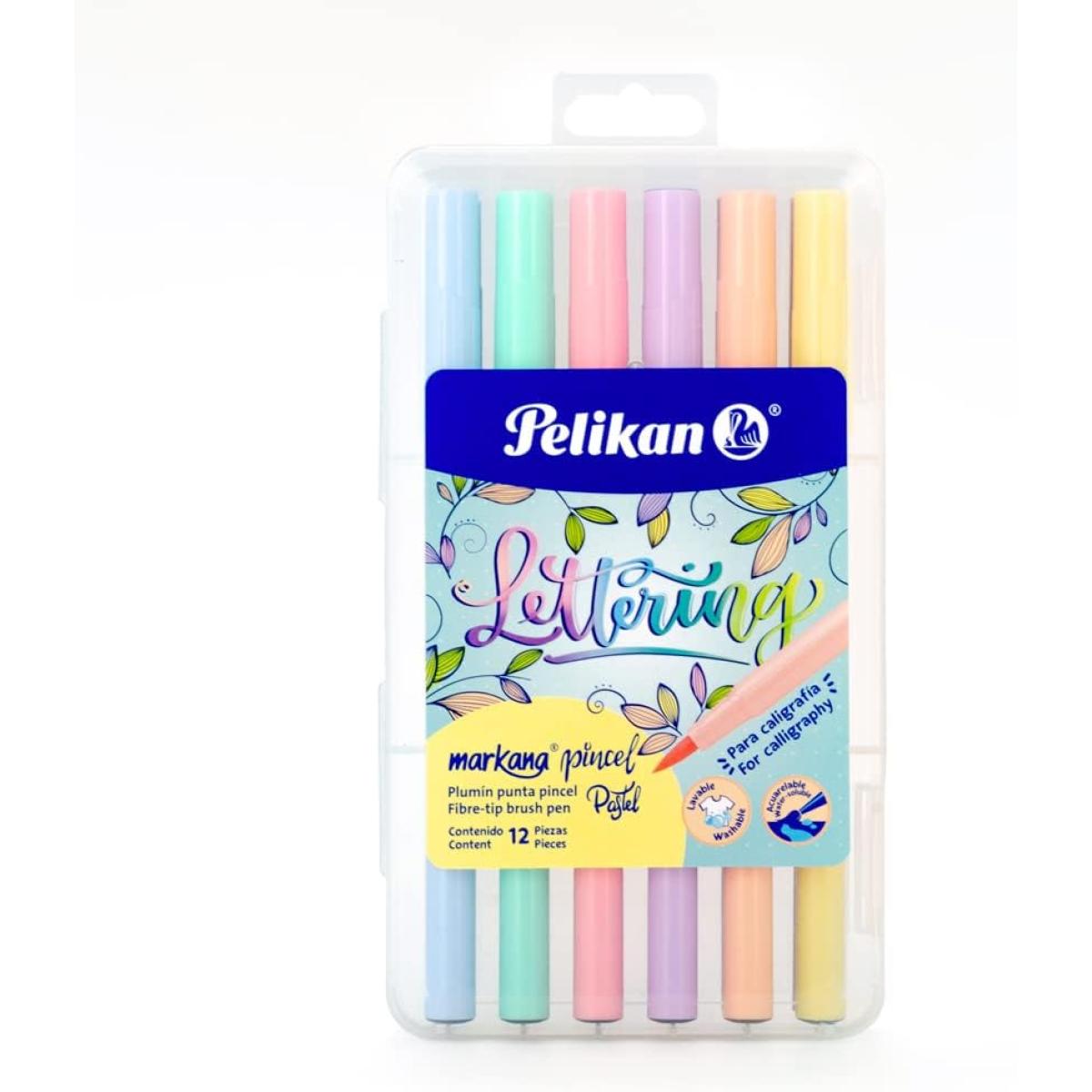 Pelikan Markana Pincel, Fiber-Tip Brush, Pen pack of 12