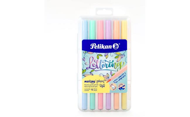 Pelikan Markana Pincel, Fiber-Tip Brush, Pen pack of 12