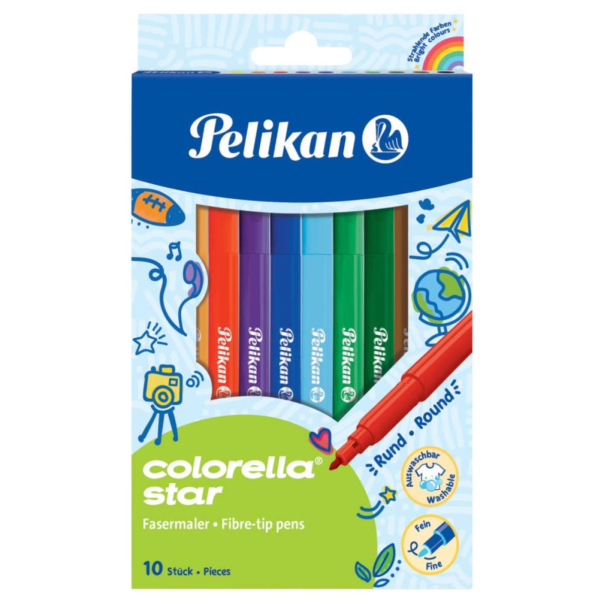 Pelikan Colorella Star, Fiber-Tip Pack of 10