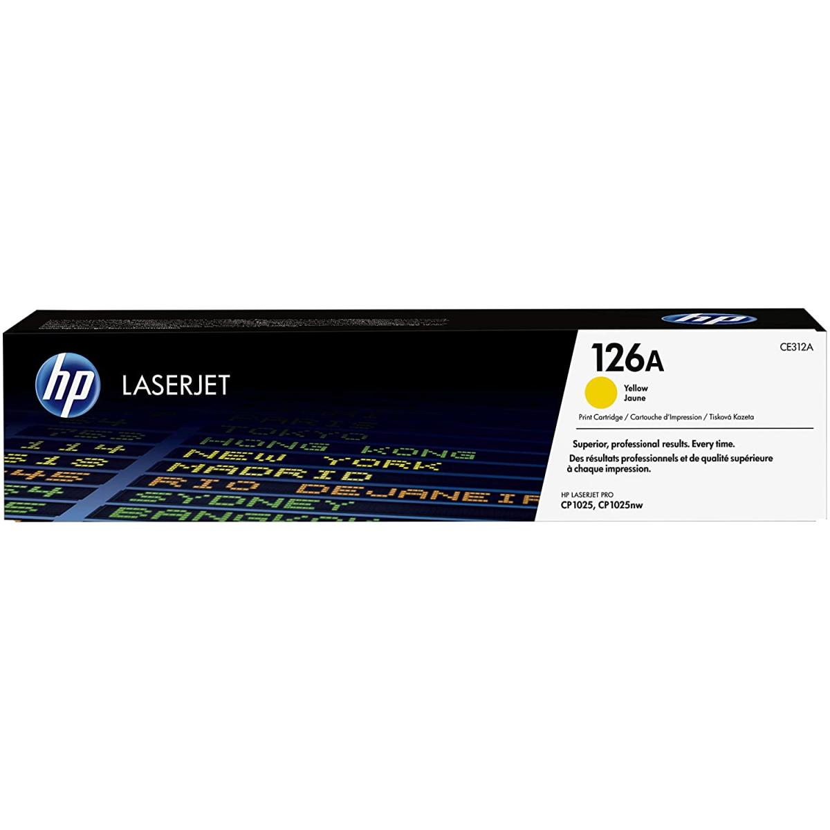 HP 126A Original LaserJet Toner Cartridge (CE310A) Yellow