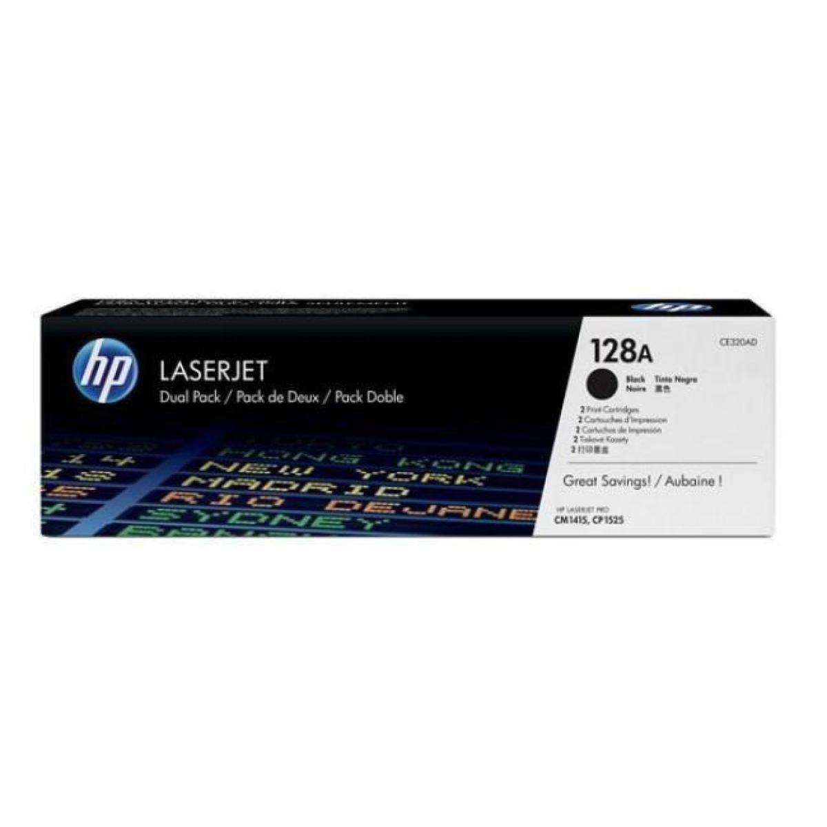 HP 128A Original LaserJet Toner Cartridge (CE320A) Black