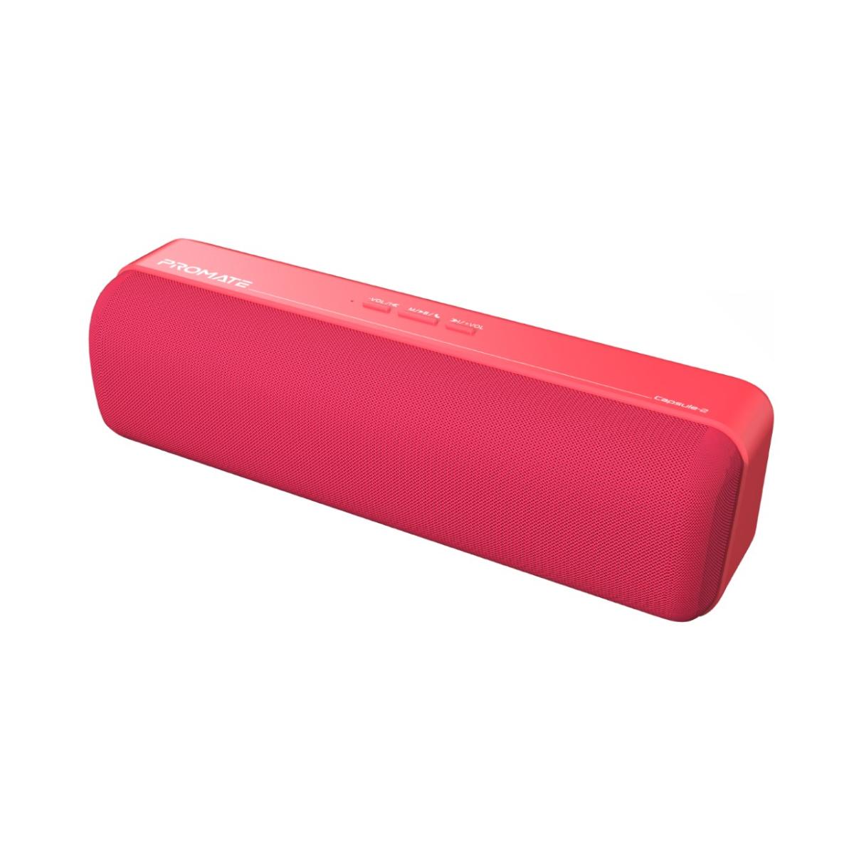 Promate Capsule-2 Bluetooth Speaker, 6W with Exceptional HD Sound Quality, Long Playtime