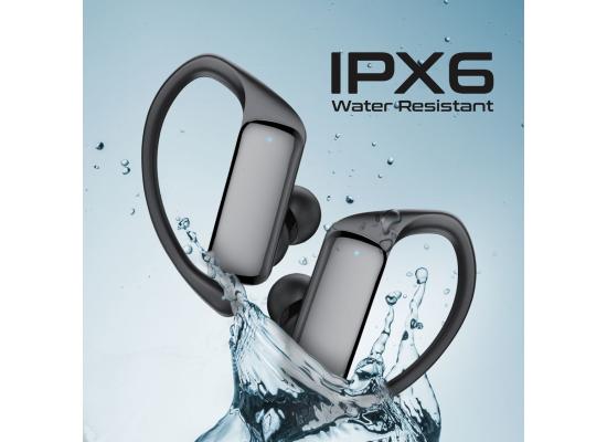 Promate Epic SportFit High Definition ENC TWS Wireless Earbuds with IntelliTouch with Noise Cancelling, 42H Playback Time