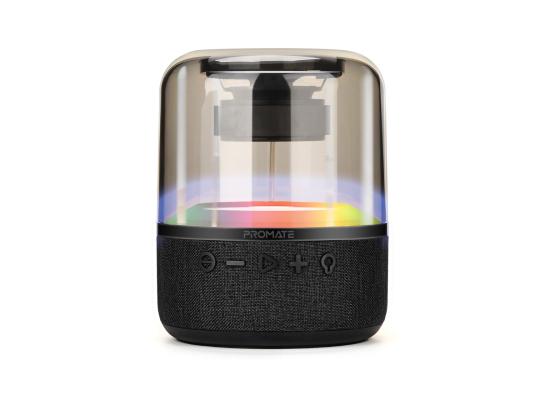 Promate Glitz-L LumiSound 360° Surround Sound Speaker, LED Speaker HD Sound, Light Show, 6H Playtime