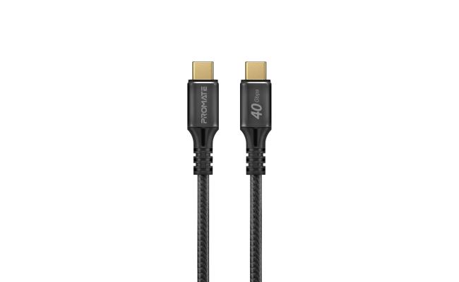 Promate PowerBolt240-2M USB-C Cable, Ultra-Fast Charging 240W Power Delivery Thunderbolt 3 Cable with 8K Display Support, 2M